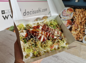 Ensalada de pollo teriyaki al vapor