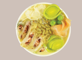 Sopa de pollo, coco & Verduras